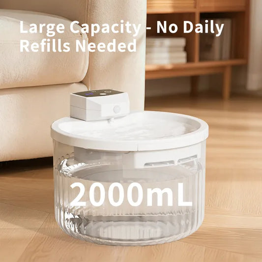 Tailini automatic cat water fountain, white, large capacity