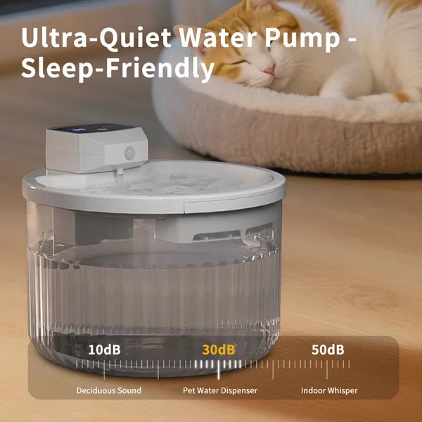 Tailini automatic cat water fountain, white, large capacity