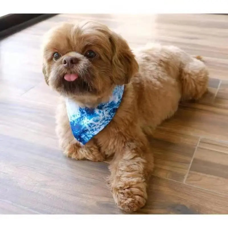 BANDANA - OCEAN BLUE PAWSOME PETS