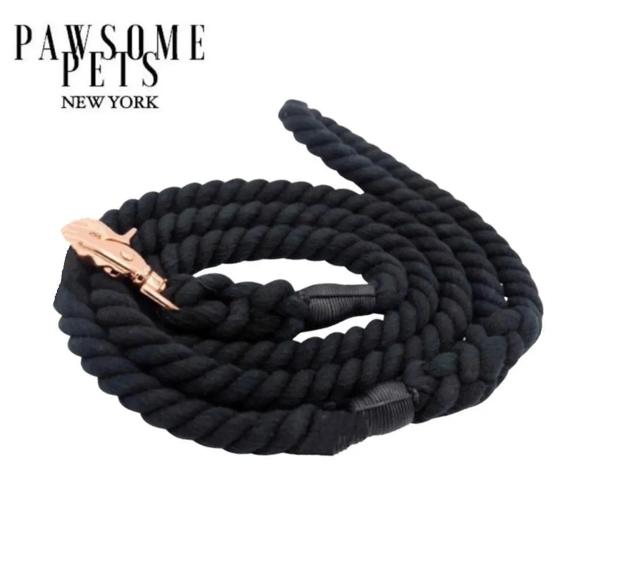 ROPE LEASH - NOIR Pawsome Pets New York® Official Site