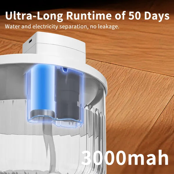 Tailini automatic cat water fountain, white, large capacity