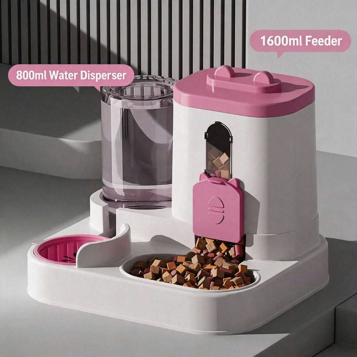 Furralo gravity pet feeder and water dispenser for cats and small pets